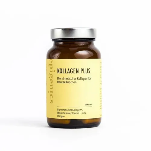 Epigenics Kollagen Plus Kapseln mit Hyaluron - Veganes Kollagen für Haut, Haare, Nägel und Gelenke - Kollagen-Präparate mit hoher Bioverfügbarkeit, ideal für Veganer. Unterstützt Haut, Haare, Nägel sowie Gelenke und Knochen. Hergestellt unter höchsten Qualitätsstandards in der EU.
