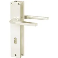 Basi - Langschild-Garnitur - ZB 4100 - Alu F2 - Eckig - Lochung Buntbart - 7420-1102