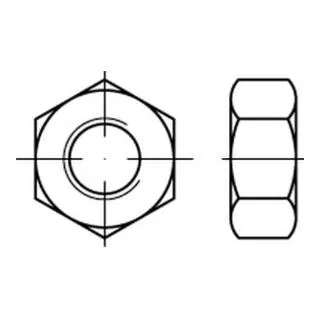 Reyher Sechskantmuttern ISO 8673 M48 x 3 - 1 Stück - Robuste Sechskantmutter für vielseitige Anwendungen, Gewindegröße 48 mm, ideal für sichere Verbindungen in der Konstruktion.