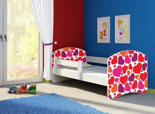 Clamaro Kinderbett mit buntem Herzmotiv 70x140 cm von Clamaro