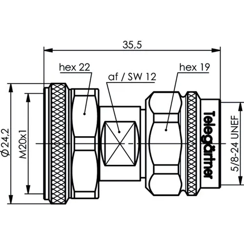 Telegärtner N-Adapter N-Stecker - 4.3-10 Stecker 1St. - Hochwertiger N-Adapter für zuverlässige Verbindungen in der Audio-/Video-Technik. Ideal für professionelle Anwendungen und einfache Montage.