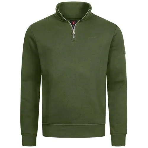 Höhenhorn Troiberg Herren Pullover 1/4 Zip Sweatshirt Grün XL - Bequemer Troiberg Pullover für Herren in Grün, ideal für kühle Tage. Vielseitig einsetzbar und atmungsaktiv, perfekt für Alltag und Outdoor-Aktivitäten.