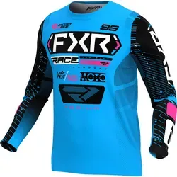 FXR Podium 2025 Jugend Motocross Jersey, schwarz-pink, Größe XL - Motocross-Jersey aus leichtem Polyester-Mesh für optimale Atmungsaktivität und Komfort, mit schmalem Schnitt für perfekte Passform und bonded Ärmelbündchen für weniger Reibung.