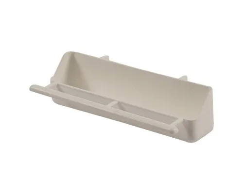 DUVO+ Futternapf Futternapf mit Sitzstange weiß von duvoplus