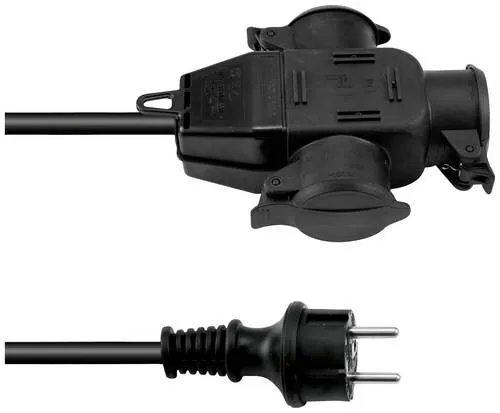 Eurolite 3024701D Strom Verlängerungskabel 3m - HiFi-Kabel, robust und flexibel, ideal für den Einsatz im Innen- und Außenbereich.