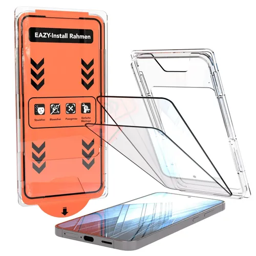 2x Displayschutz 9H für Samsung Galaxy S24 Plus Display Hartglas + Anbringhilfe