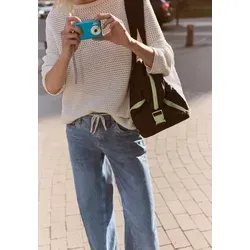 Street One Studio Mid Waist Wide Leg Jeans Light Blue