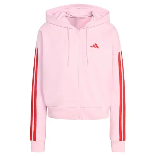 adidas Sportswear Kapuzensweatshirt W 3S FT FZ HD in pink von adidas