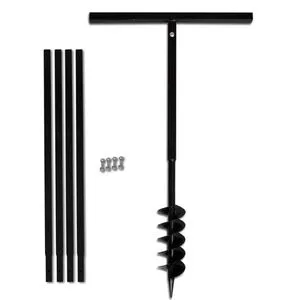 vidaXL Erdbohrer mit Griff 100 mm und 5 m Verlängerungsrohr von vidaXL