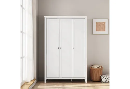 OTTO home Kleiderschrank Borkum, weiß mit Metallgriffen in weiß von OTTO home