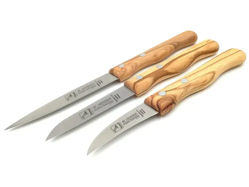 Küchenmesser Schälmesser Mittelspitz rostfrei Olive 3er-Set Herder Solingen 3