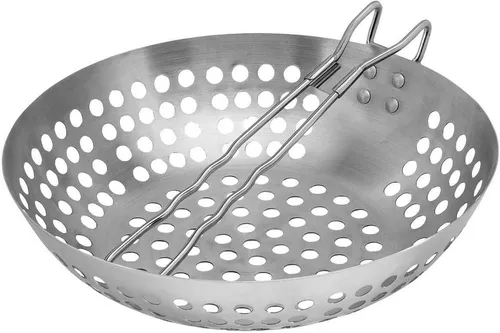 Leopold Grillpfanne Grillwok rund, Edelstahl