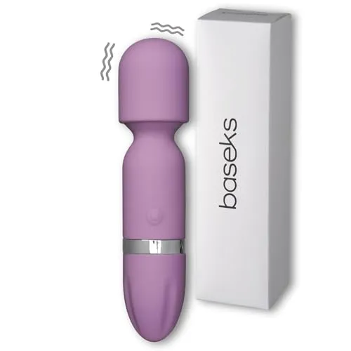 Baseks Classic Mini Wand Vibrator - Vibratorstarb Frauen - Mini Magic Wand Vibrator - Massager Vibration für Frauen - Spritzwasserdicht Mini Vibratorstab - Sex Spielzeug Wand Massager - Lila
