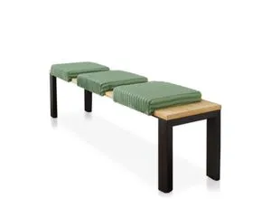 Lycce Bankauflage Sitzkissen DELUXE 1 Leiste, grün in grün von Lycce