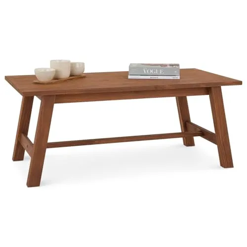 IDIMEX Couchtisch LUZERNA aus Massivholz - Eleganter Wohnzimmertisch 110 x 60 cm, aus lackiertem Kiefernholz in dunkelbraun - ideal für stilvolle Wohnzimmergestaltung.