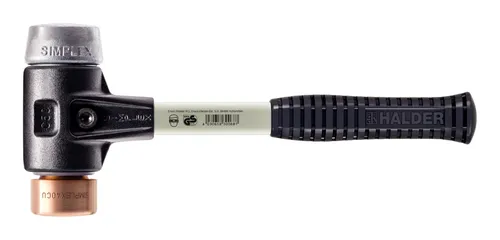 Halder Schonhammer SIMPLEX 40 mm Kupfer/Weichmetall - 3749.040 - Hämmer, ideal für empfindliche Oberflächen dank weichem Material und schonender Anwendung.