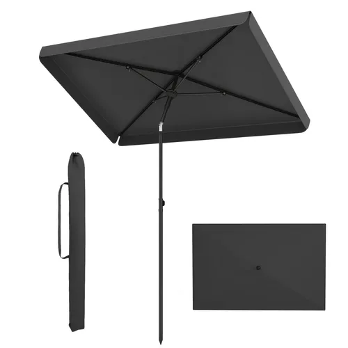 COSTWAY Sonnenschirm Balkon 210x130cm, rechteckig und knickbar