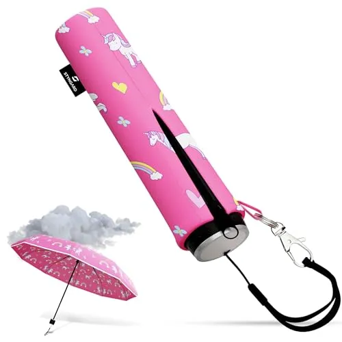 STYNGARD Regenschirm Kinder mit Sicherheitsreflektoren und Reflektorband
