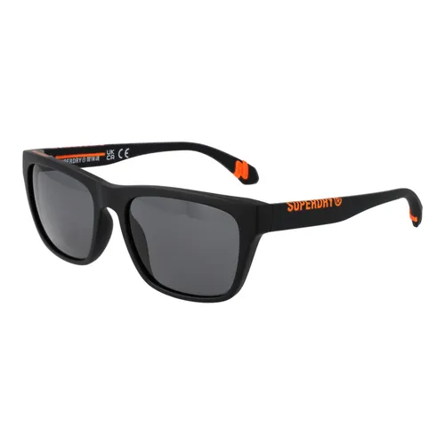 Superdry Sonnenbrille SDS-5009 56104A schwarz - Sonnenbrille mit 100% UVA & UVB Schutz, rechteckigem Vollrand-Design und original Etui, ideal für stilbewusste Träger.