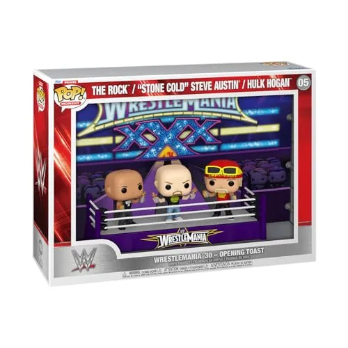 Funko POP! Moments Deluxe: WWE WM 30 Toast - Chibi Figuren, offiziell lizenziert und aus ungiftigen Materialien, ideal für Sammler und Fans, regt Kreativität und aktives Spiel an.
