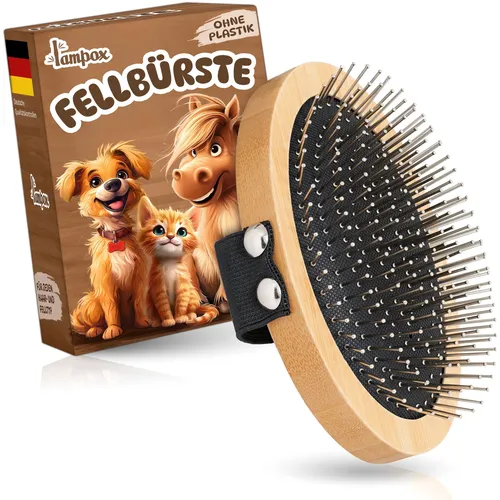 Fellbürste Hundebürste Tierbürste Hundehaarbürste Premium Bürste für Hund & K...