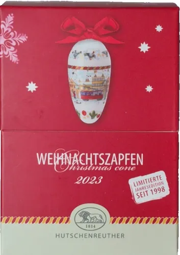 Hutschenreuther Weihnachtszapfen 2023 / Porzellan Zapfen von Hutschenreuther