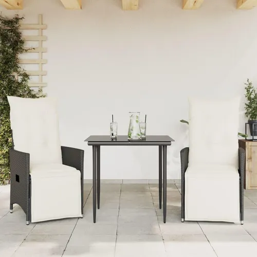 vidaXL Verstellbare Gartensessel mit Kissen 2 STK. - Essstühle für den Außenbereich mit verstellbarer Rückenlehne und Fußstütze, ideal für entspanntes Sitzen in jedem Garten.
