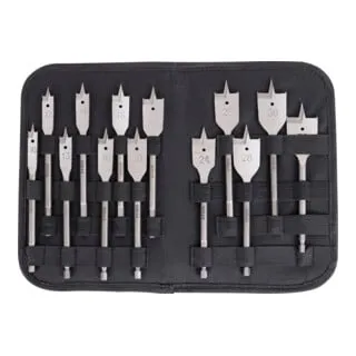 STIER Flachfräsbohrer Set 13-teilig 10-32 mm - Praktisches Set für präzise Bohrarbeiten mit Schneiden-Ø von 10 mm bis 32 mm, ideal für vielseitige Anwendungen im Holz- und Metallbereich.