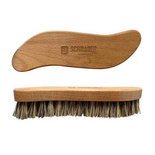 SCHRADER Schmutzbürste Holz Fliesen Leder Scheuerbürste Reinigung Haushalt Vegan