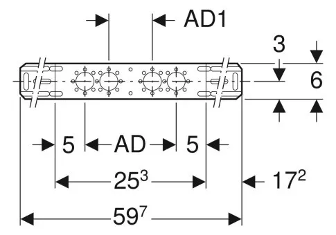 Geberit Montageplatte Mepla 601732001