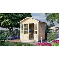 Gartenhaus Holz TEAHOUSE 234 x 226 cm - Modernes Pavillon für Ihren Garten - Gartenhaus aus Holz, ideal für die Aufbewahrung von Geräten. Mit 2 Jahren Herstellergarantie und modernem Design - der perfekte Rückzugsort für Ihren Garten.
