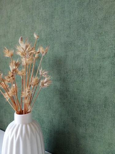 Newroom Vliestapete, Grün Tapete Uni Einfarbig in gold von Newroom