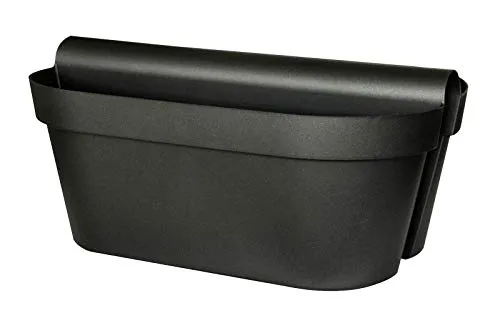 Euro3plast Balkon-Pflanzkasten „Be Up Duo“ in der Farbe Anthrazit, 50 cm / 18 Liter