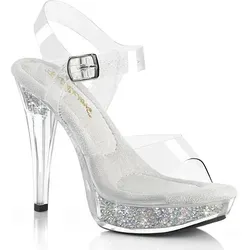 COCKTAIL-508RSI Damen Sandale von Fabulicious, Transparent EU 38, US 8 - 38