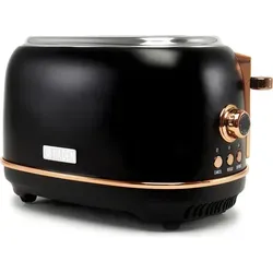 Haden Heritage Black and Copper 2 Scheiben Toaster, schwarz - Schwarz