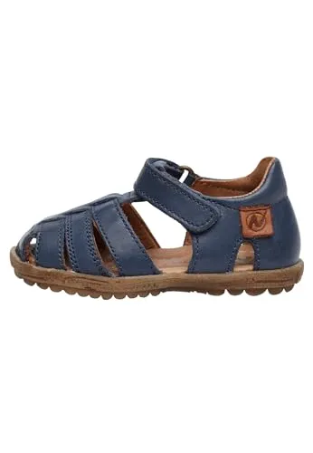 Naturino SEE-Halb geschlossene Sandale blau 27 – Bequeme Leder-Sandalen für Kinder