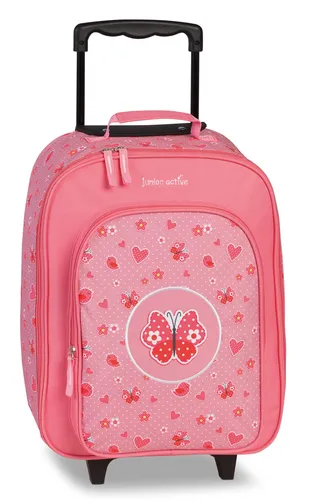 Fabrizio Kindertrolley Kabinen Kinderkoffer 20672 - Rosa - Trolley für Kinder, ideal für Reisen und Übernachtungen. Leichtes Gewicht und kindgerechtes Design fördern Selbstständigkeit und machen das Reisen spannend.