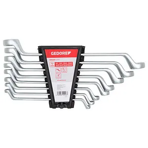 GEDORE red Doppelringschlüssel-Satz 12-teilig - SW 6-32 mm, aus Chrom-Vanadium-Stahl, ideal für Heimwerker und Profis, inklusive praktischer Halterung