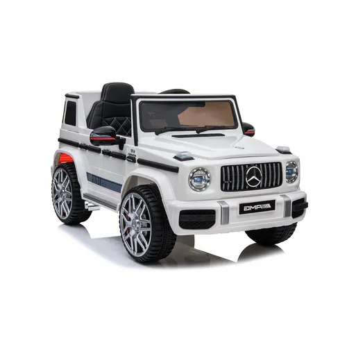 Wisam Elektro-Kinderauto Mercedes G63 Weiß - Das Mercedes G63 Elektro-Kinderauto in Weiß bietet ein aufregendes Fahrerlebnis für Kinder. Mit einfacher Bedienung, coolem Design und durchdachter Ausstattung ist es der perfekte Begleiter für draußen und sorgt für stundenlangen Spielspaß.