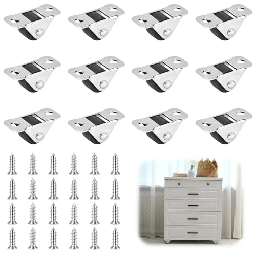 Stück Möbelrollen Klein,Kleine Rollen für Möbel Mini,1,2 cm Laufrollen,Lenkrollen Klein,Möbelrollen Flach,Möbelrolle,Küchengeräte Tischrollen,zum Kleingeräte,Furniture,Werkzeugkisten,DIY Projekte 12