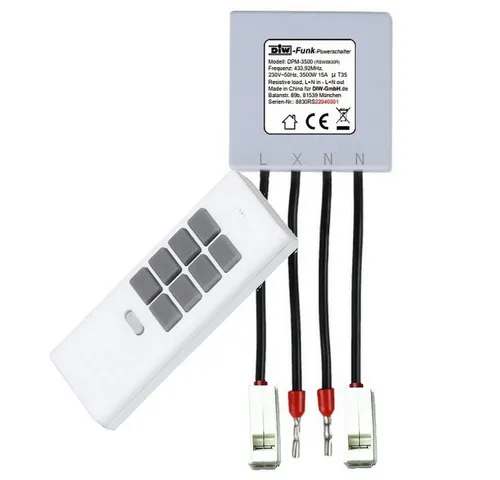 DIW-Funk Licht-Funksteuerung PS-552 DIW-Funk Sparset 230V-Power-Modul DPM-3500, 1 Schaltkontakte, 1-tlg.