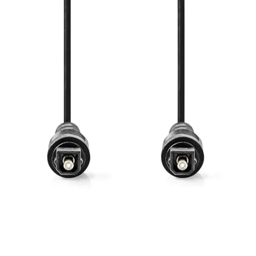 Nedis Optisches Audiokabel - Toslink Stecker - Toslink Stecker - 10.0 m - Rund - PVC - Schwarz - Label