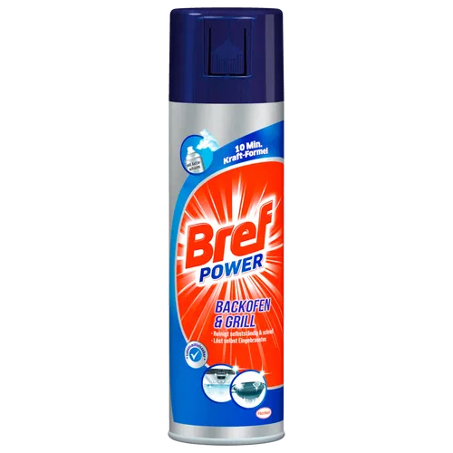 Bref Grillreiniger Power, Spray, 500ml - Küchenreiniger mit lang haftendem Aktivschaum, der mühelos hartnäckige Verkrustungen und Fett entfernt. Ideal für Backofen und Grill, sorgt für hygienische Sauberkeit und beseitigt unangenehme Gerüche.