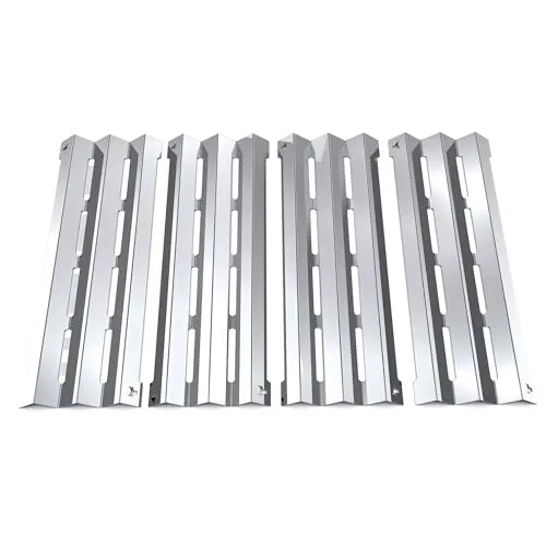 tuning-art Grillerweiterung GA22 Brennerabdeckung Set V2A Edelstahl für Napoleon Triumph T495 - Grillgestelle aus massivem Edelstahl mit einzigartigem Bullendesign, schützt Brennerdüsen vor Fett und sorgt für gleichmäßige Wärmeverteilung – ideal für Grillliebhaber!