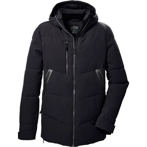 killtec Herren Steppjacke KOW 1 MN QLTD, winddicht und wasserabweisend - Funktionsjacke in Daunenoptik mit verstellbarer Kapuze, Wassersäule 10.000 mm, PFC-frei und aus recyceltem Material, ideal für Outdoor-Aktivitäten.