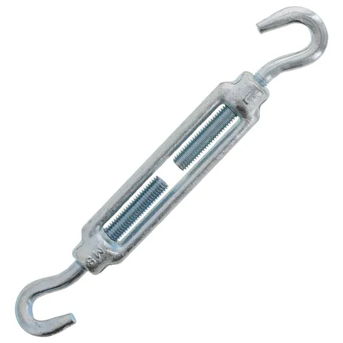 ToniTec Spannschloss mit Haken M 8 x 110 mm Stahl verzinkt DIN 1480 Seilspanner