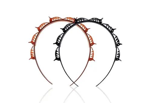 Bipl Haarreif 2er Set Haarreif mit Klammern Twist Clip Stirnband Haarstyling-Zubehör