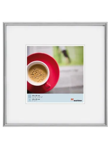 Walther Bilderrahmen Kunststoffrahmen KS220H Galeria 20x20cm silber