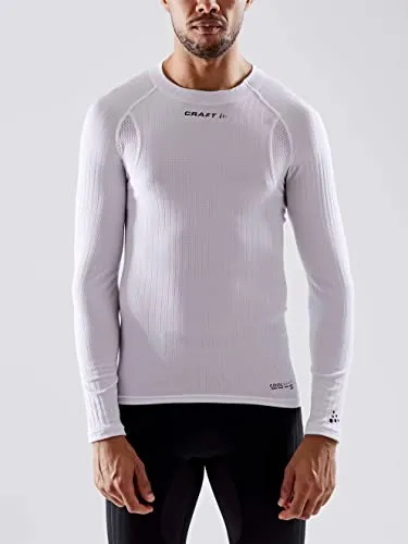 Craft Active Extreme X CN LS Baselayer Herren - Weiß, S - Sportunterwäsche für Herren mit innovativem Waffelstrick-Design und Coolmax Air-Technologie für optimales Temperaturmanagement und Feuchtigkeitstransport bei kalten Temperaturen.