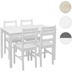 Esszimmer-Set HWC-F77, Massiv-Holz Sitzgruppe im Landhausstil